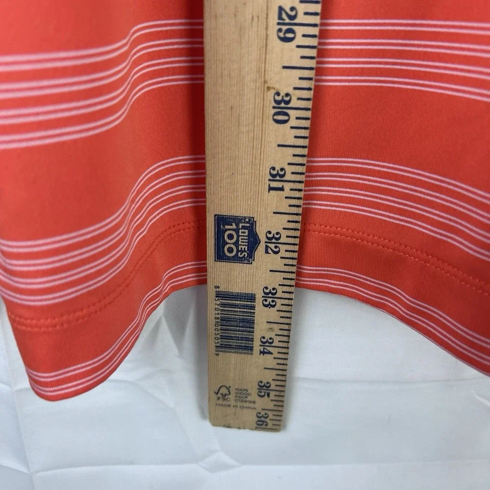 Nike Tour Performance Golf Polo Shirt Mens XXL Short Sleeve Dri Fit Orange White